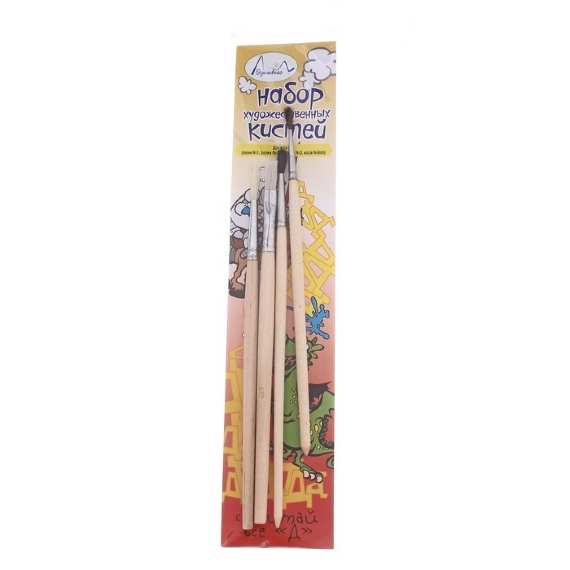 Кисти н-р mix  4 шт Дружба-1, пакет, N1,2,3,6