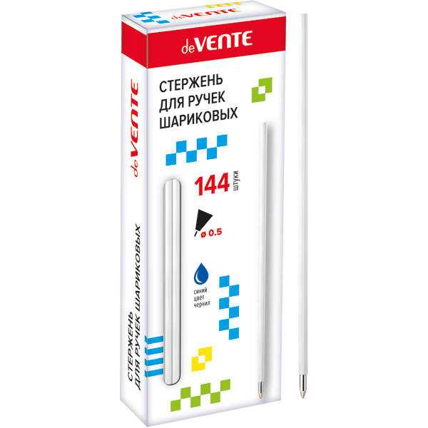 Стержень шарик. синий 142мм длинный 0.5мм Crocus АРОМАТ