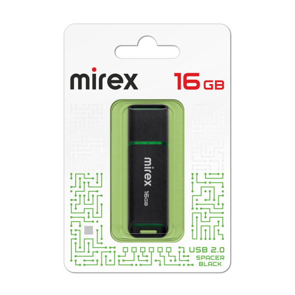 Флэшка 16Gb Spacer черная