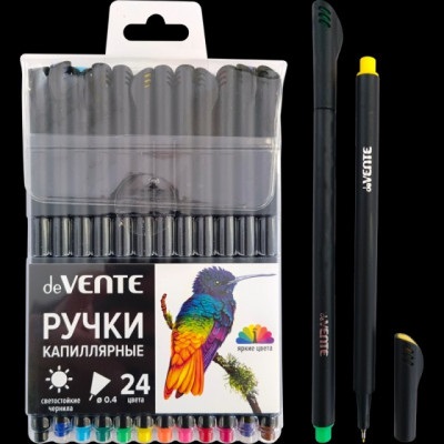 Ручка капиллярная набор 24цв 0,4мм Drops
