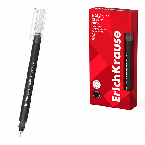 Ручка-роллер EK Balance Stick Classic, черный 0,5мм