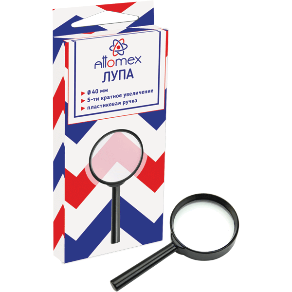 Лупа d 40мм пластик.оправа (пятикратное увеличение)