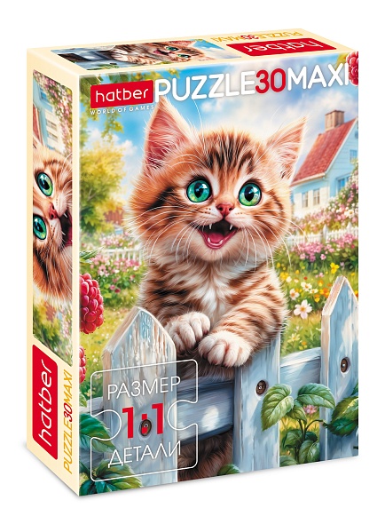 Пазлы 30 эл MAXI Счастливый котик