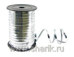 Лента декоративная 5х230м Серебро метал.