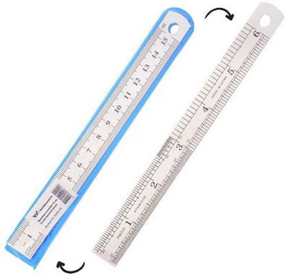 Линейка металл  15см в чехле