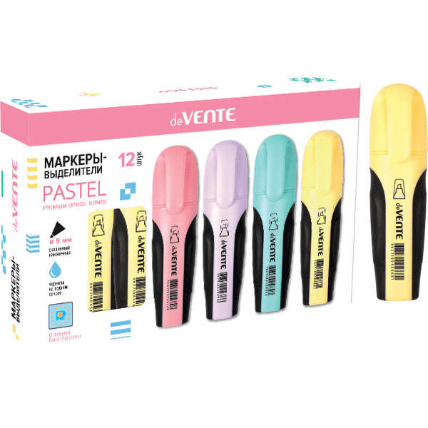 Маркер  текст желтый Pastel  1-5мм