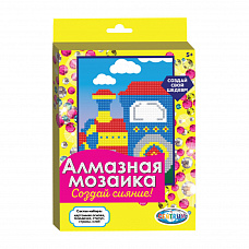Алмазная мозаика частичная 15*20см Паровоз АКЦИЯ