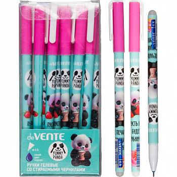 Ручка гель "пиши-стирай"  0,5мм, Yummy Panda
