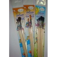 Кисти н-р mix  5 шт Дружба-3, пакет, N2,3,4,5,6