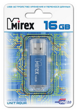 Флэшка 16Gb Unit синяя, метал.корпус