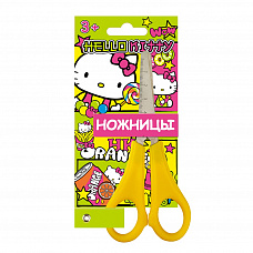 Ножницы  детск. 130мм Hello Kitty, закругл лезвия, с линейкой АКЦ