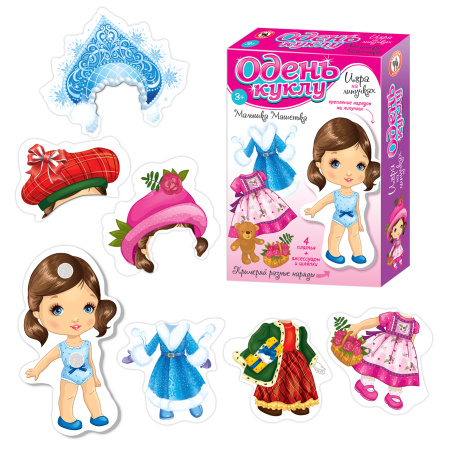 Игра на липучках Одень куклу. Малышка Машенька