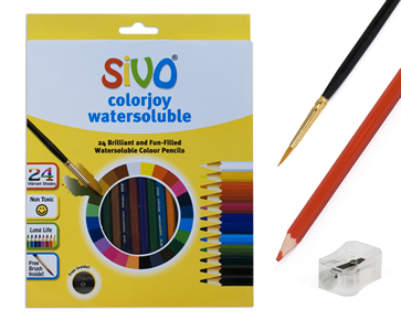 Карандаши .Акварель Colorjoy 24цв  + точилка
