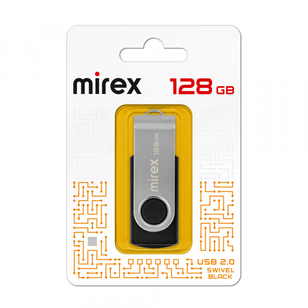 Флэшка128Gb Swivel чёрный