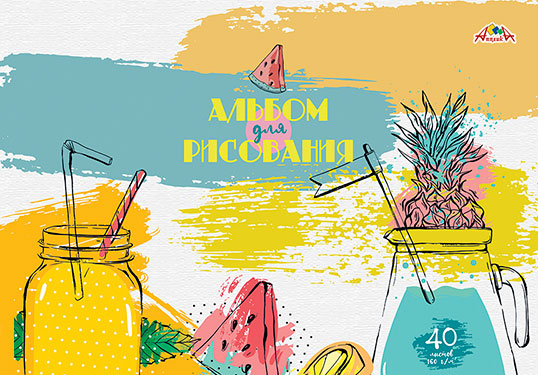 Альбом/гребень 40л Фруктовый микс,  160гр