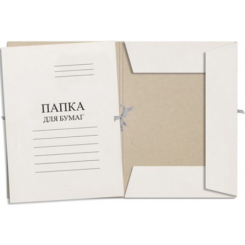 Папка на завязках картон 400г/м2  немел.