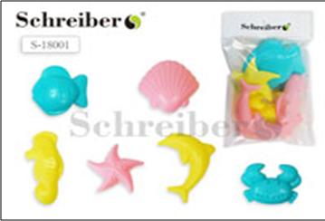 Формочки для песка  6шт "Морские фигурки"