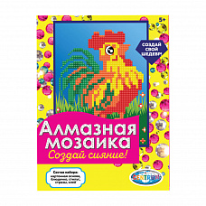 Алмазная мозаика частичная 15*20см Петух АКЦИЯ