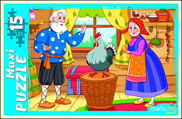 Пазлы 15 эл MAXI Курочка Ряба