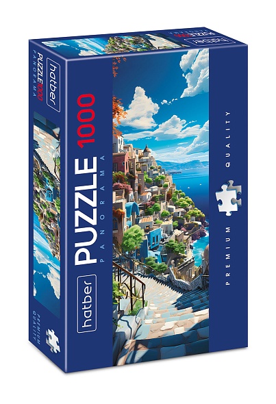 Пазлы 1000 эл Панорама - Санторини