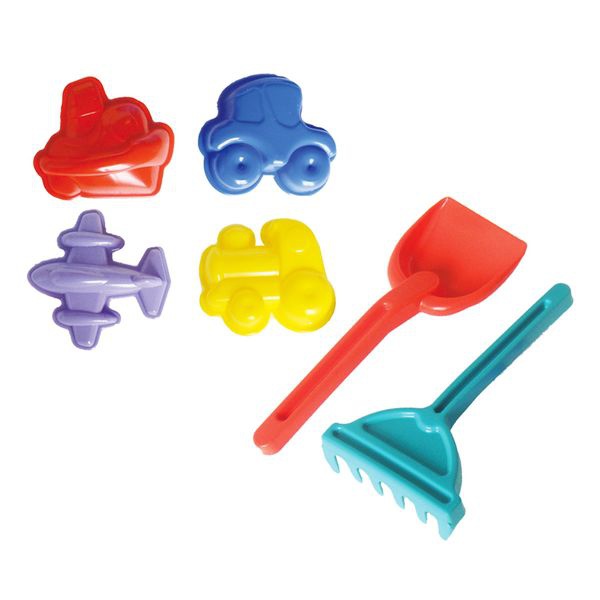 Песочный набор (грабли,совок,формочки)