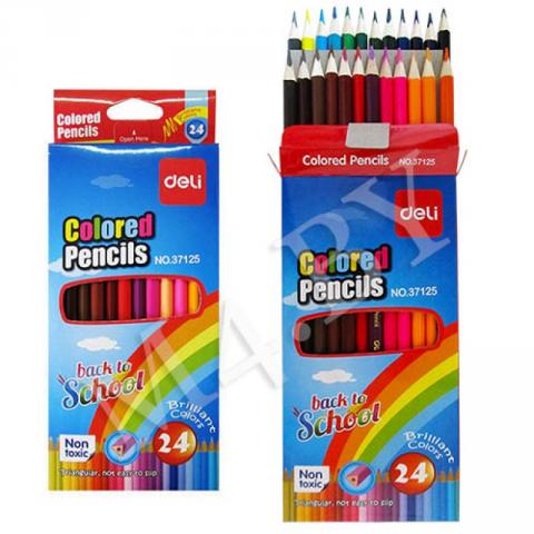 Карандаши .трехгранные 24цв. мягкие