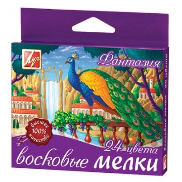 Мелки Восковые 24цв Фантазия маслян.осн.
