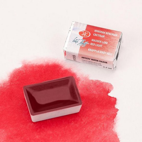 Акварель краплак красный светлый Белые ночи кюветы 2,5 мл