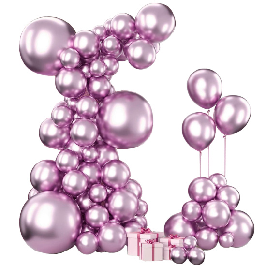 Шар возд для фотозоны Розовый металлик  67шт