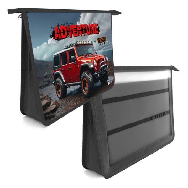 Папка д/труда А4 Внедорожник красный,  2 отд