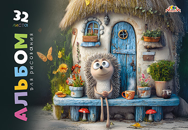 Альбом/гребень 32л В гостях у ёжика