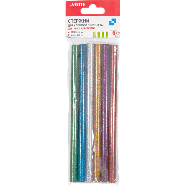Сменные клеевые патроны 11*200мм 6шт. цветные