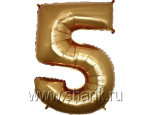 Шар возд. фольга цифра 40" 5 Gold