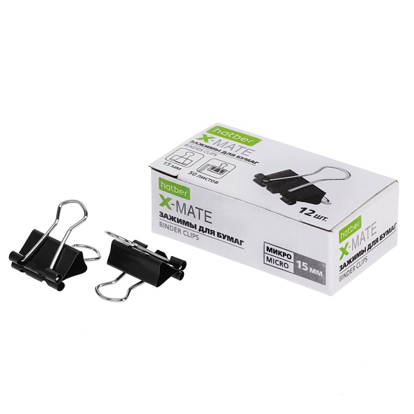 Зажим д/бумаг 15мм X-Mate