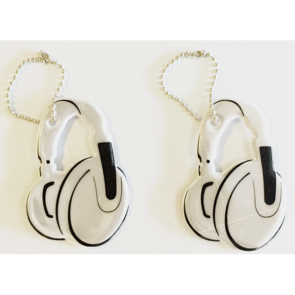 Брелок Светоотражающий Headphones белый