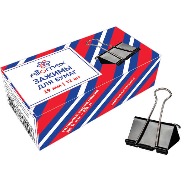 Зажим д/бумаг 19мм