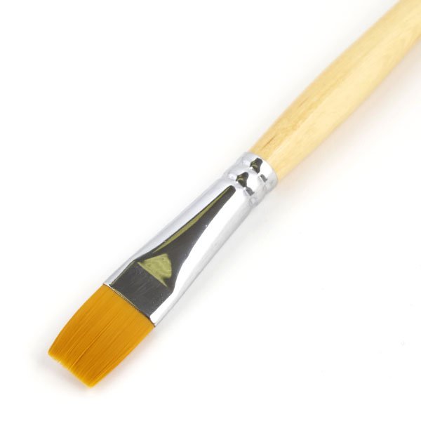 Кисть синтетика  №12 плоская длин. ручка