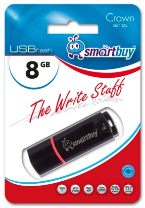 Флэшка  8Gb Crown черный