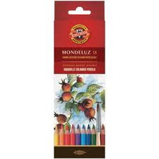 Карандаши .Акварель Mondeluz 18цв.