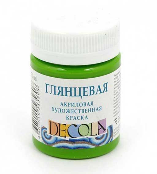 Акрил зеленая светлая глянцевый Декола  50мл