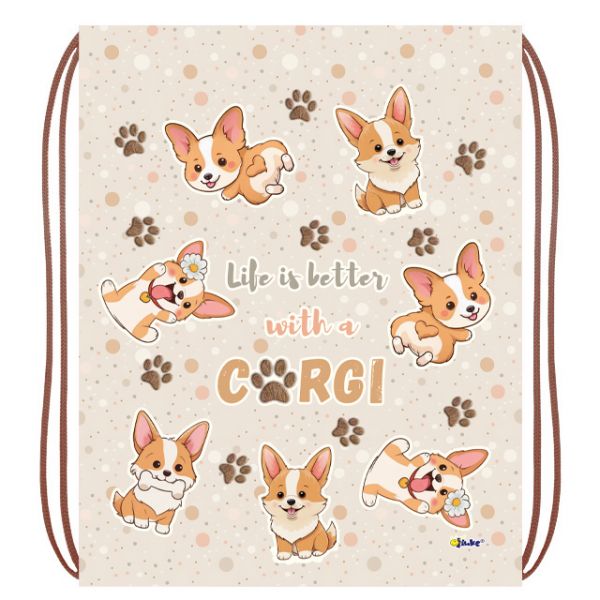 Мешок для обуви Весёлые корги 33*42см