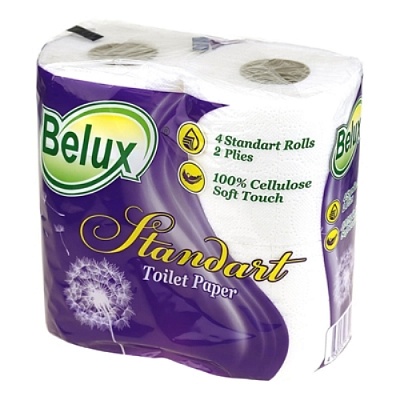 Туалетная бумага "Belux Standart" 4шт/уп 2-х слойная