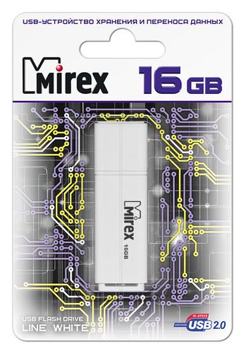 Флэшка 16Gb Line белая