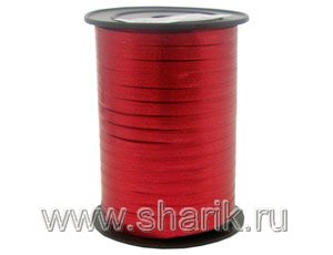 Лента декоративная 5х230м Красный метал.