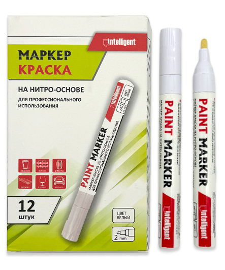 Маркер-краска белый 2мм