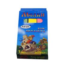 Мел цветной /асфальта набор 3 цвета