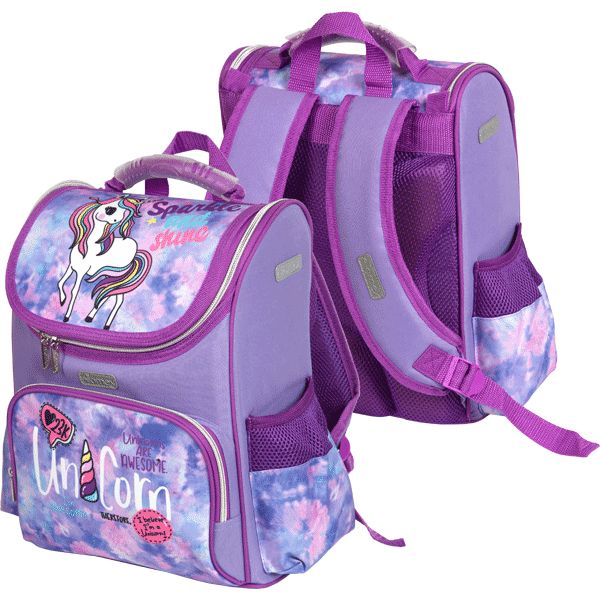 Рюкзак 34*27*20см Lite. Unicorn,  жесткий, 1отд, 3 карм