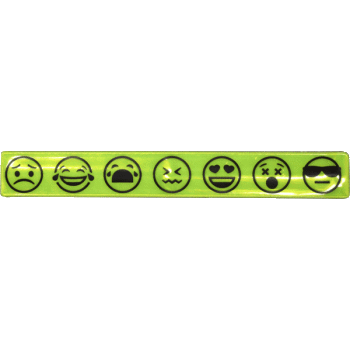 Браслет-слэп светоотражающий Smile желтый