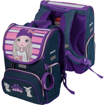 Рюкзак 35*26*20см Mini. Pet Shop, эргоном.спин, 1отд., 3 карм