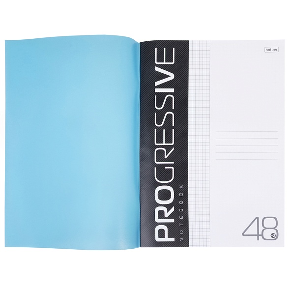 Тетрадь А4  48л Progressive синяя, пластик. обл.